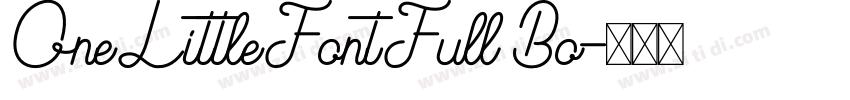 OneLittleFontFull Bo字体转换
